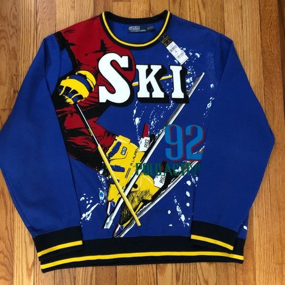 image of Polo Ralph Laurent 1992 Downhill Ski Sweatshirt Xl, Men's