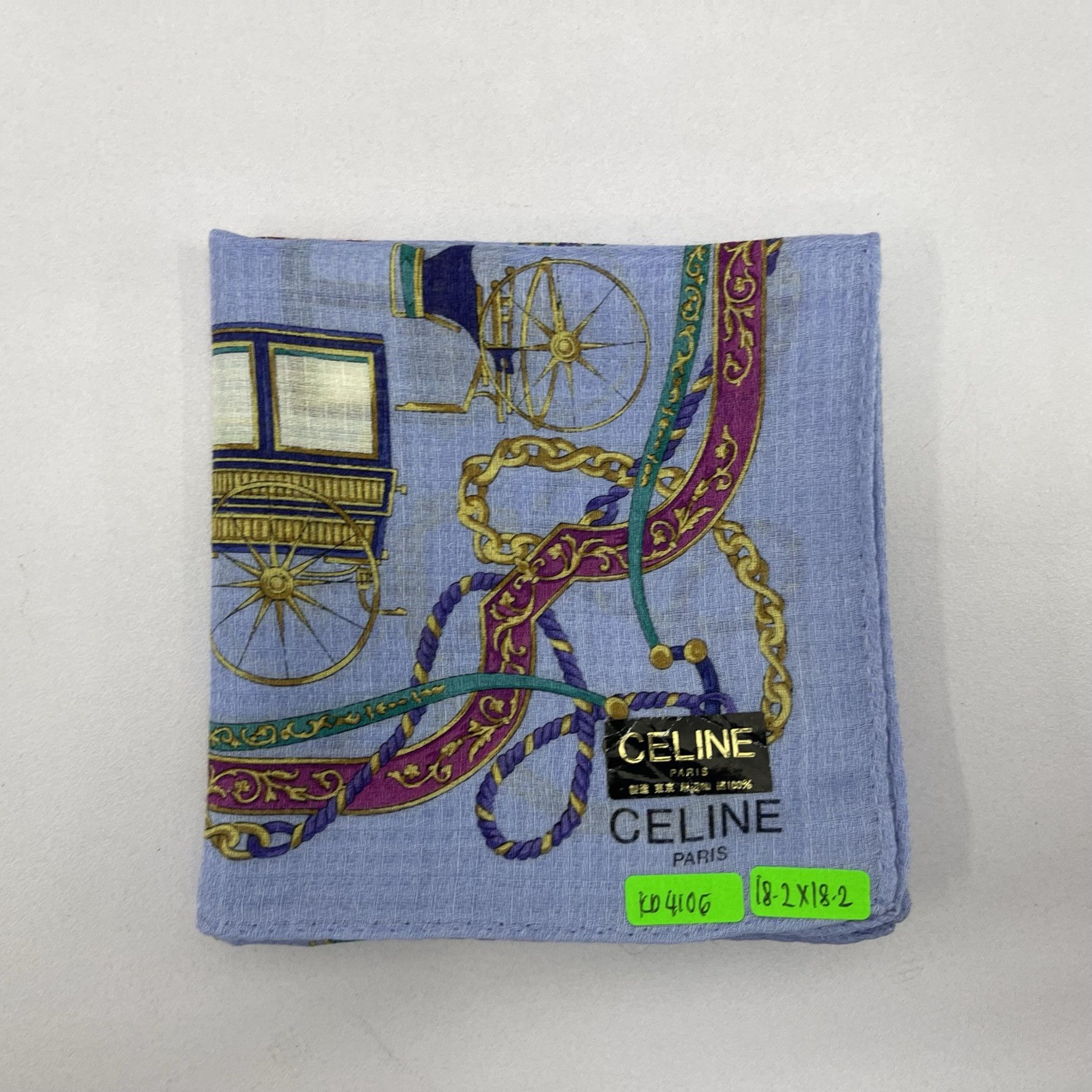 Celine × Vintage Vintage Celine Headscarf Neckerchief Handkerchief-4106 Size ONE SIZE - 10 Thumbnail