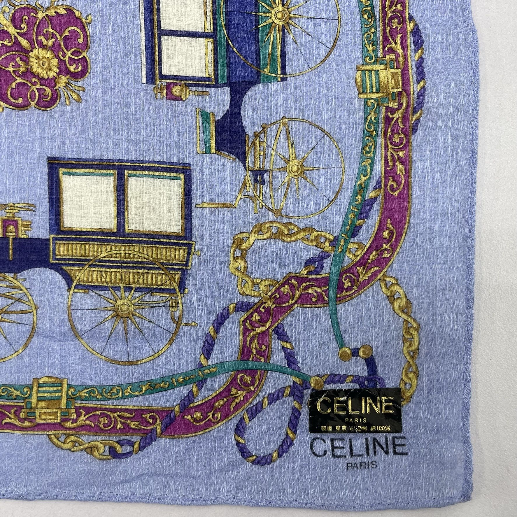 Celine × Vintage Vintage Celine Headscarf Neckerchief Handkerchief-4106 Size ONE SIZE - 5 Thumbnail