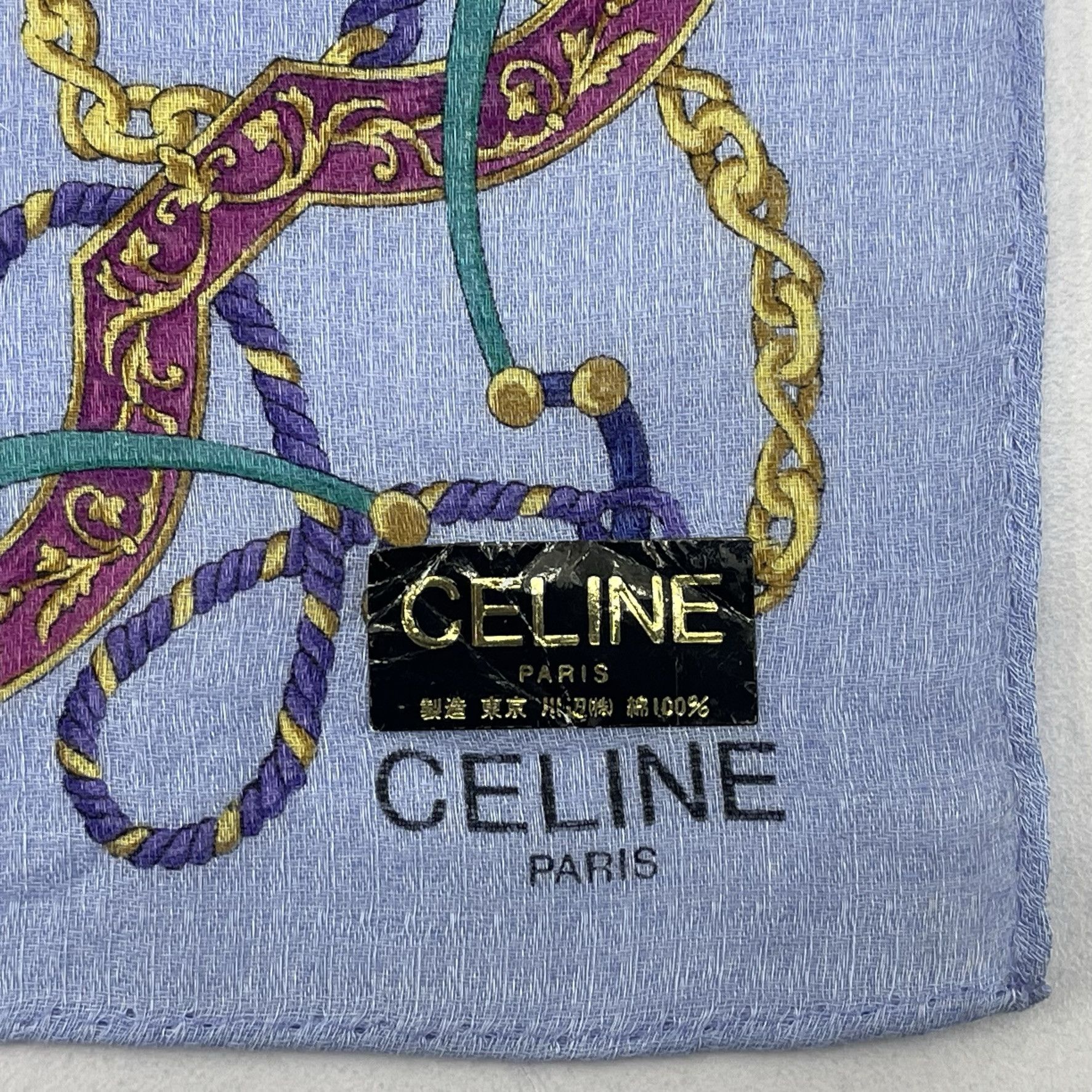 Celine × Vintage Vintage Celine Headscarf Neckerchief Handkerchief-4106 Size ONE SIZE - 6 Thumbnail