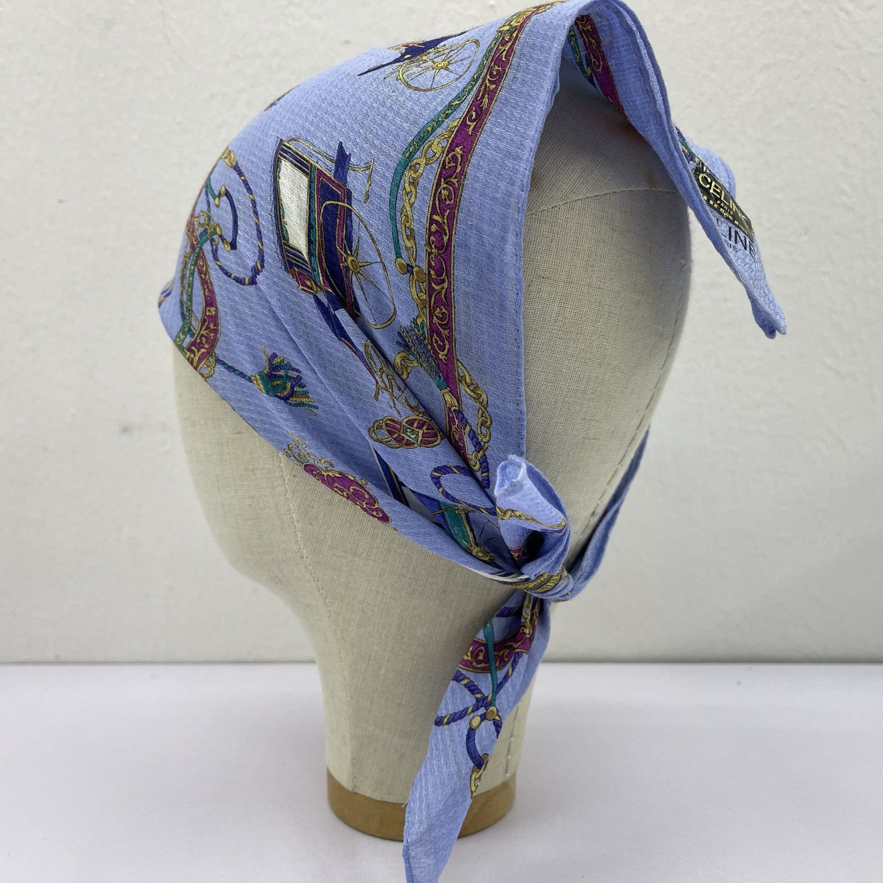Celine × Vintage Vintage Celine Headscarf Neckerchief Handkerchief-4106 Size ONE SIZE - 2 Thumbnail