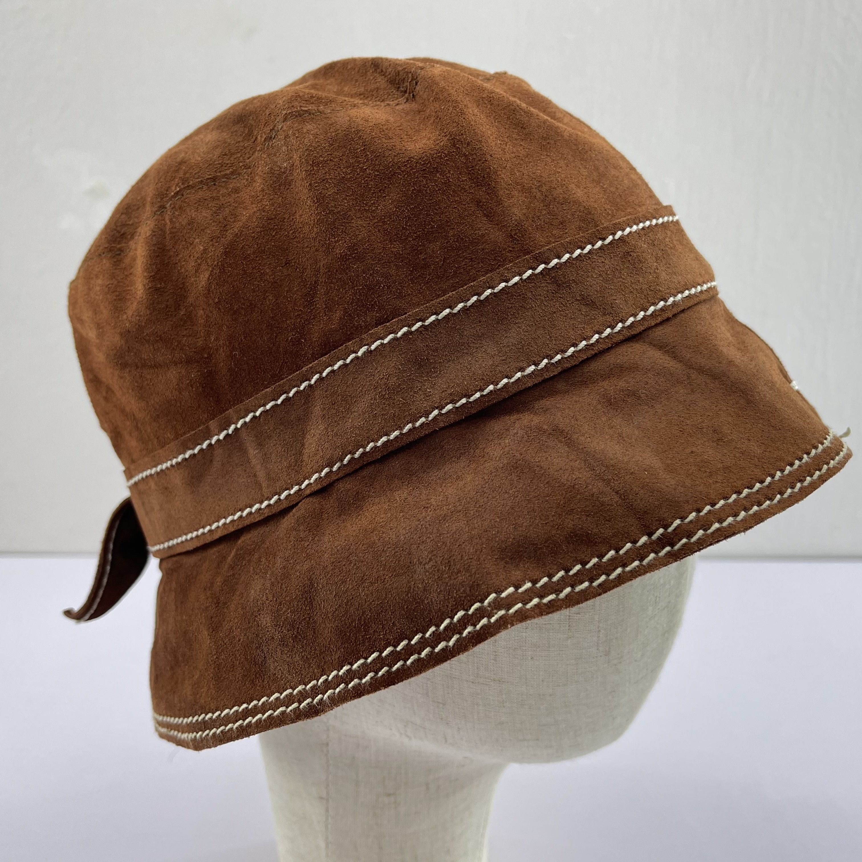 Vintage Gi N Gi Leather Bucket Hats- BH1079 Size ONE SIZE - 3 Thumbnail