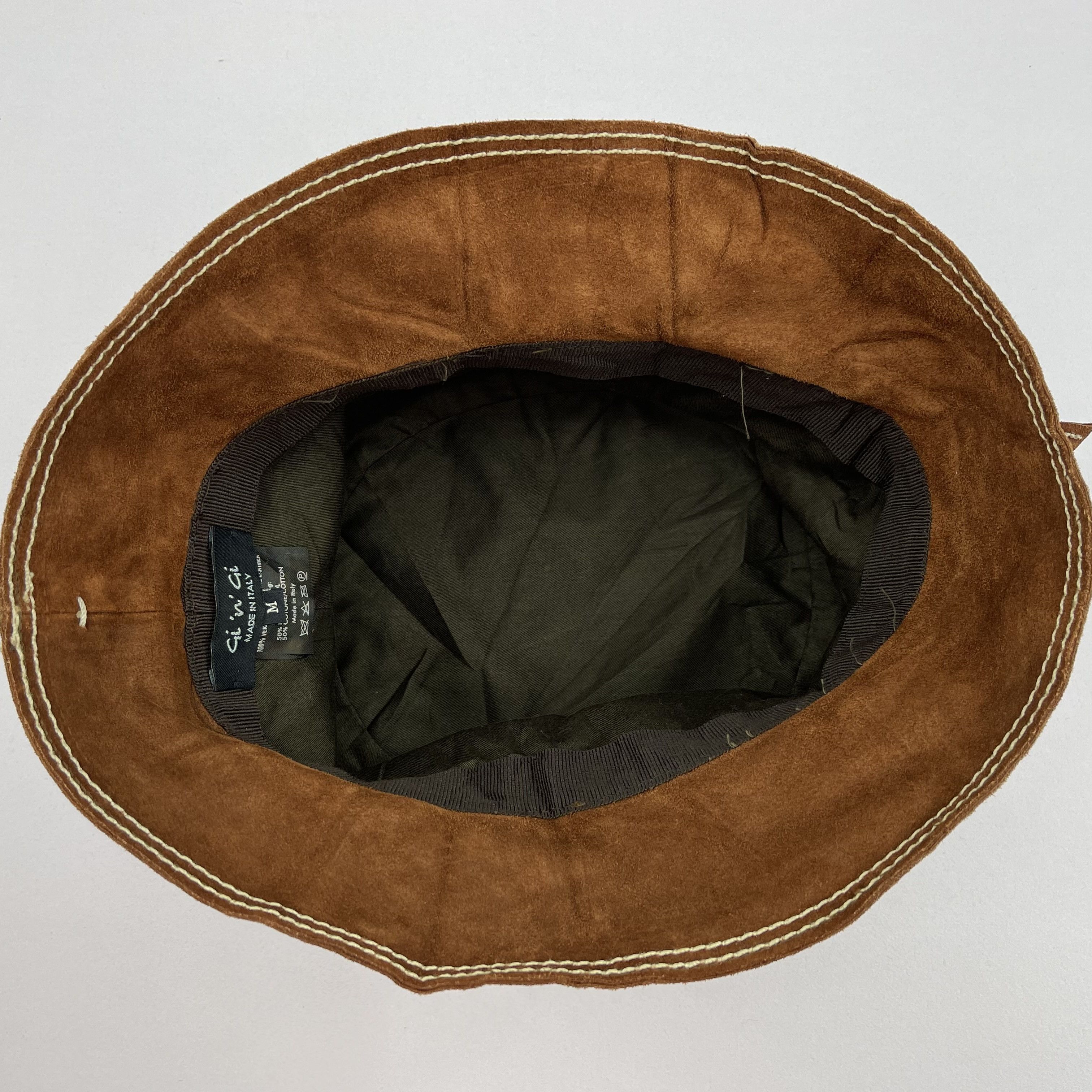 Vintage Gi N Gi Leather Bucket Hats- BH1079 Size ONE SIZE - 6 Thumbnail