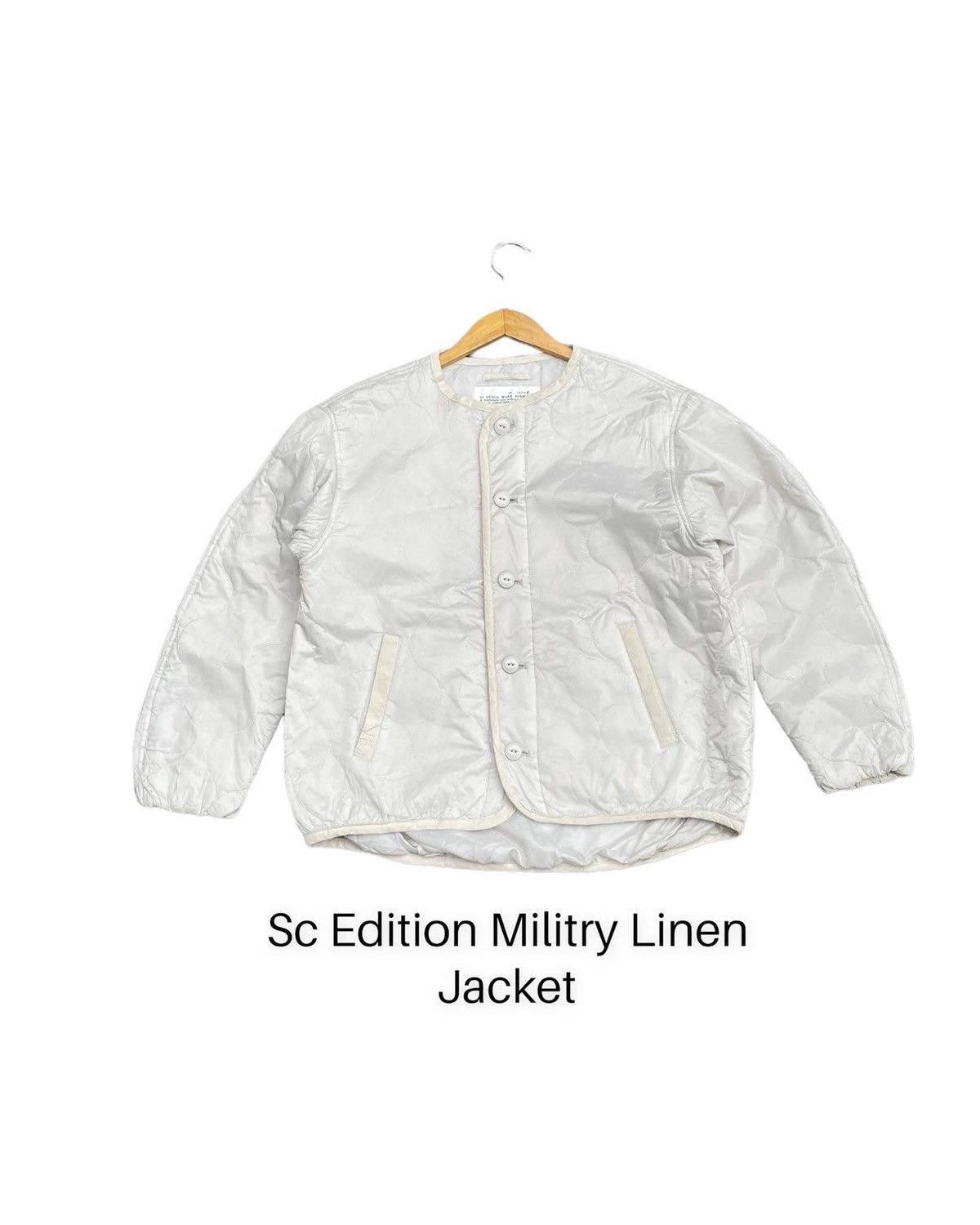 image of Bomber Jacket x Military Stealssc Edition Inspired Military Jacket in Beige, Men's (Size Large)