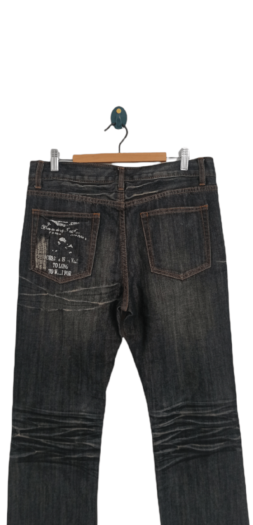Japanese Brand Japanese Brand Berning Sho Skull Punk Denim Jeans Size US 33 - 10 Thumbnail