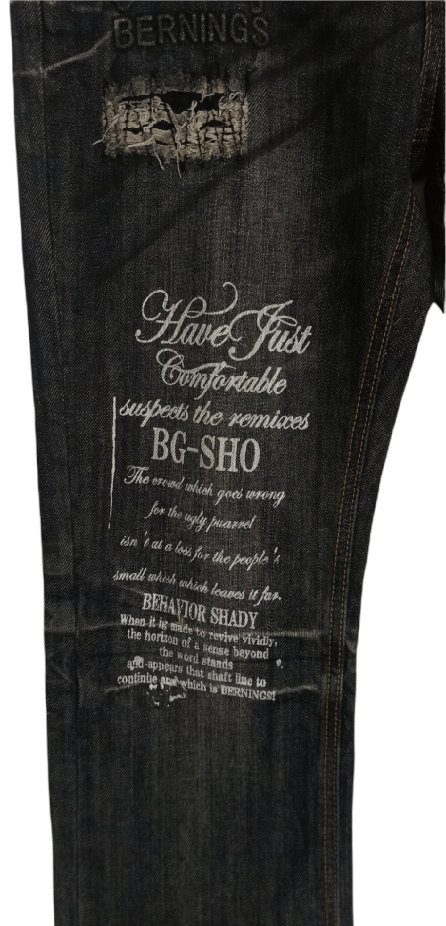 Japanese Brand Japanese Brand Berning Sho Skull Punk Denim Jeans Size US 33 - 7 Thumbnail