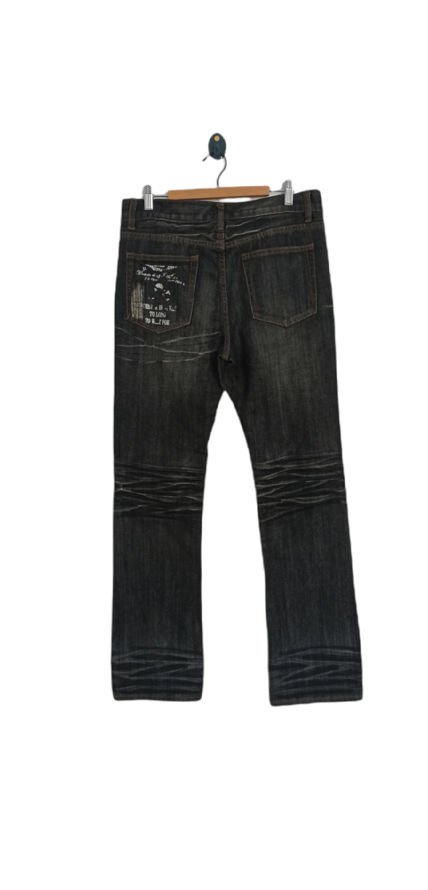 Japanese Brand Japanese Brand Berning Sho Skull Punk Denim Jeans Size US 33 - 9 Thumbnail