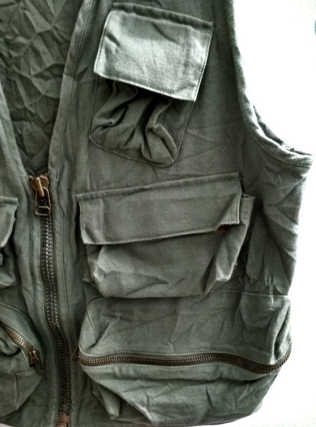 Designer Utility Cargo Vest Green Army Medium Size Size US M / EU 48-50 / 2 - 2 Thumbnail