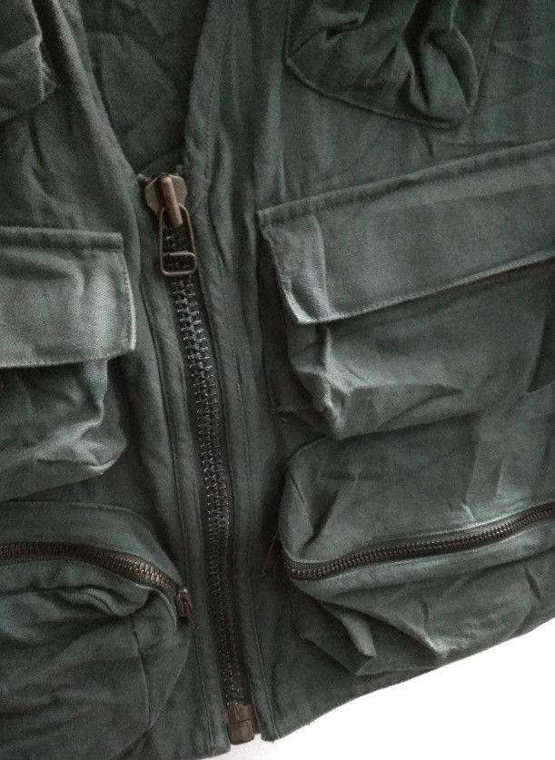 Designer Utility Cargo Vest Green Army Medium Size Size US M / EU 48-50 / 2 - 3 Thumbnail
