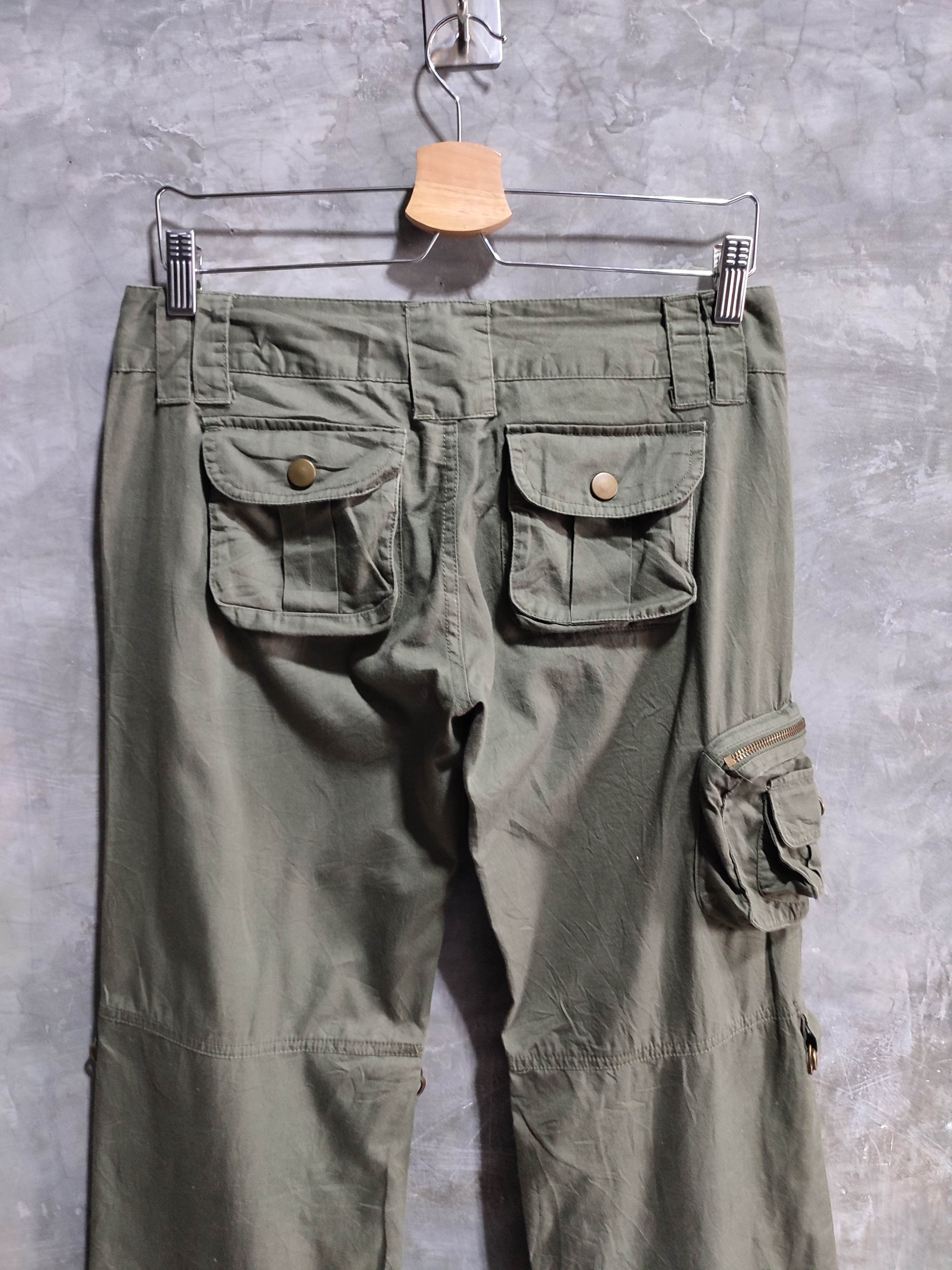 Japanese Brand 🔥Clubclubclub Japan Olive Cargo Multipocket Low rise Pants Size 28" / US 6 / IT 42 - 6 Thumbnail