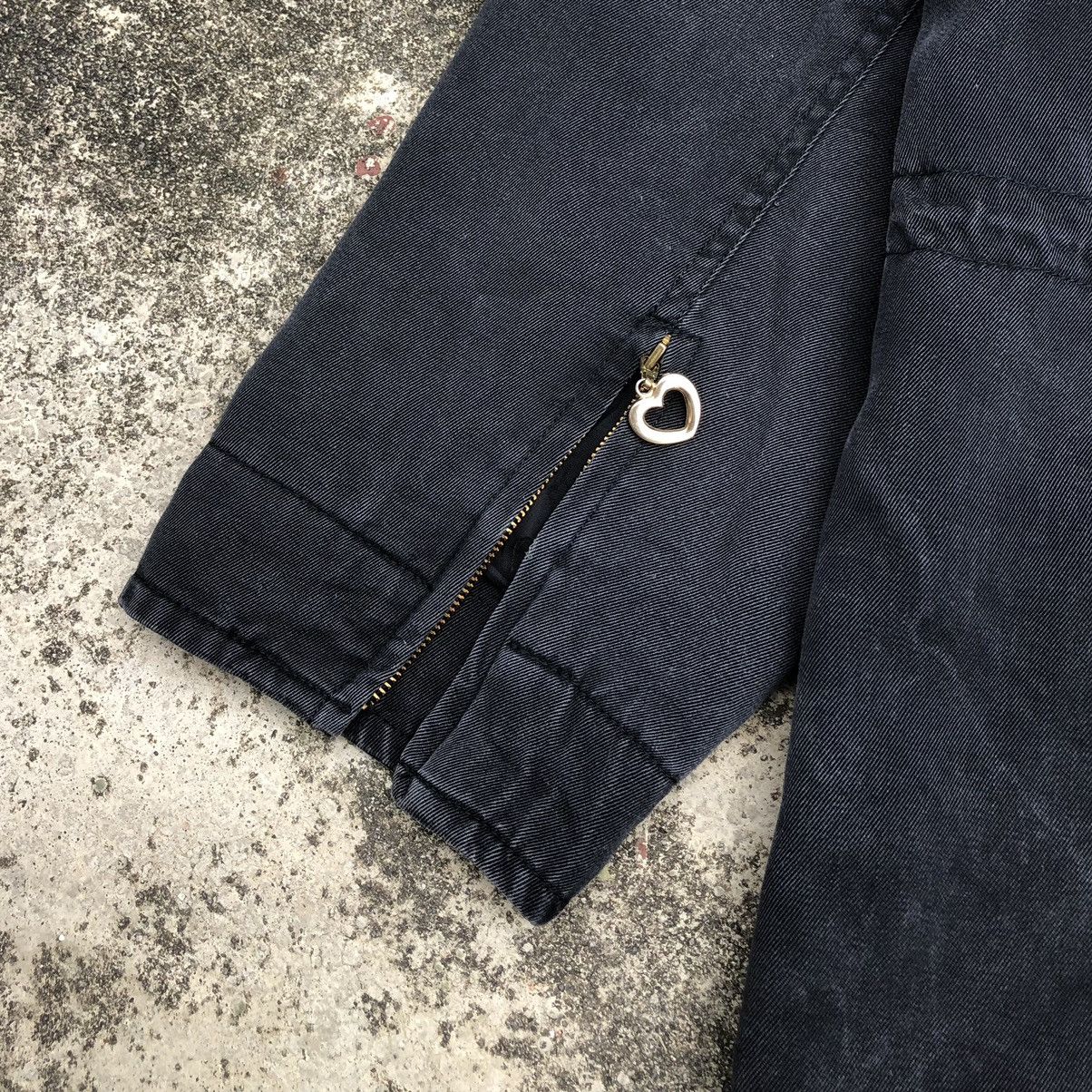 Moschino Vintage Moschino Jeans Black Washed Oblique Zipper Jacket Size L / US 10 / IT 46 - 12 Thumbnail