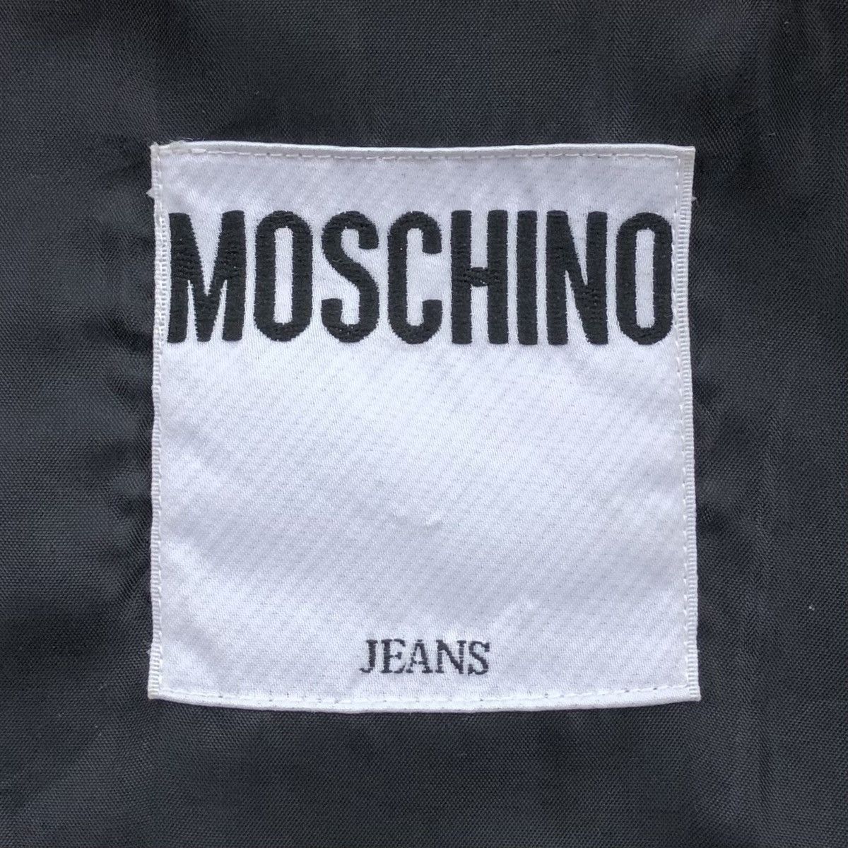Moschino Vintage Moschino Jeans Black Washed Oblique Zipper Jacket Size L / US 10 / IT 46 - 18 Thumbnail