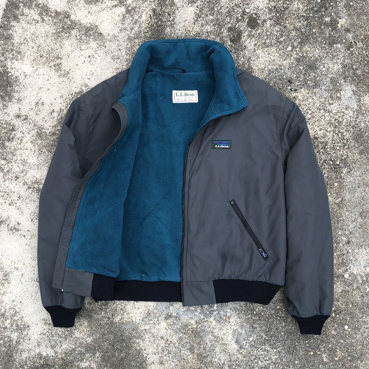 L.L. Bean Vintage L. L. Bean Lined Fleece Bomber Jacket Size US M / EU 48-50 / 2 - 1 Thumbnail