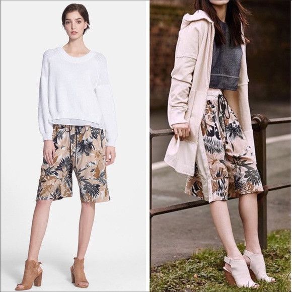 Rag & Bone RAG & BONE Yuri silk floral bermuda boxing shorts XS / 2 US Size 26" / US 2 / IT 38 - 3 Thumbnail