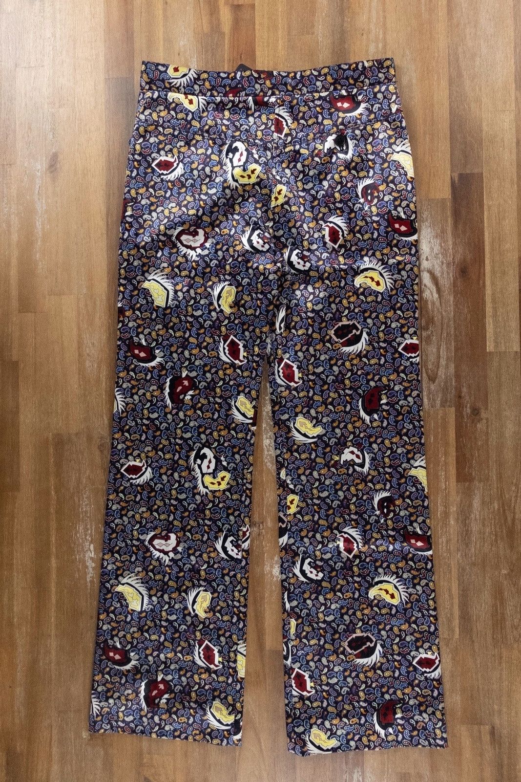 Balenciaga BALENCIAGA black pants paisley print trousers 36 FR / 4 US Size 26" / US 2 / IT 38 - 8 Thumbnail