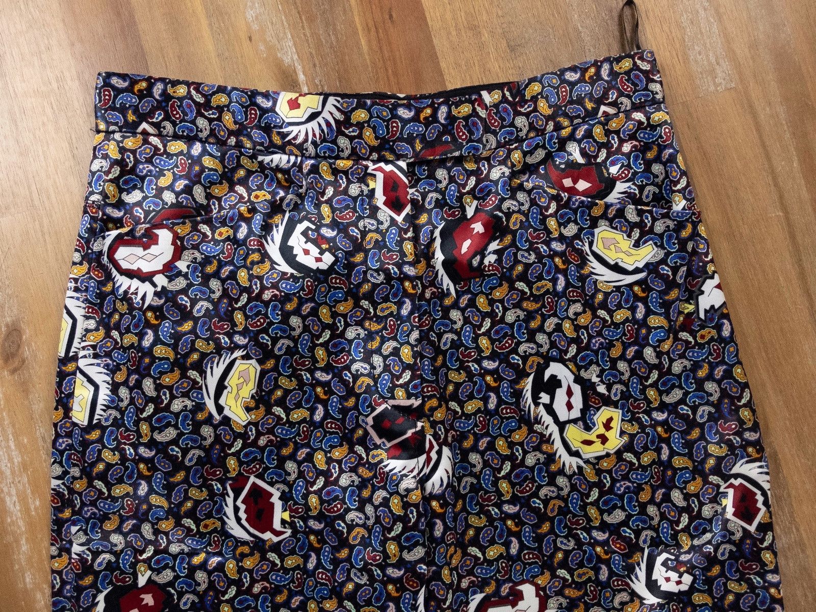 Balenciaga BALENCIAGA black pants paisley print trousers 36 FR / 4 US Size 26" / US 2 / IT 38 - 3 Thumbnail
