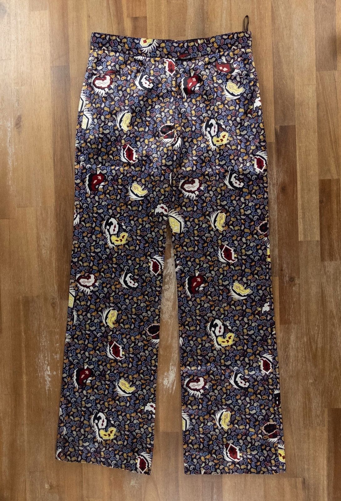Balenciaga BALENCIAGA black pants paisley print trousers 36 FR / 4 US Size 26" / US 2 / IT 38 - 1 Thumbnail