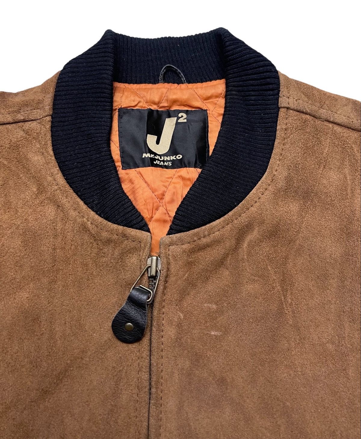 Vintage Vintage Mr.Junko Suede leather Big Logo Varsity Jacket Size US M / EU 48-50 / 2 - 12 Thumbnail