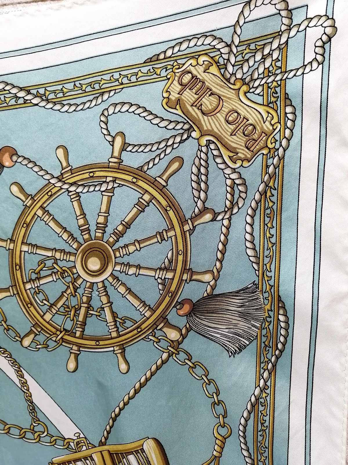 Beverly Hills Polo Club × Other × Vintage Vintage Polo Club Baroque and Flag Design Silk Scarf Size ONE SIZE - 5 Thumbnail