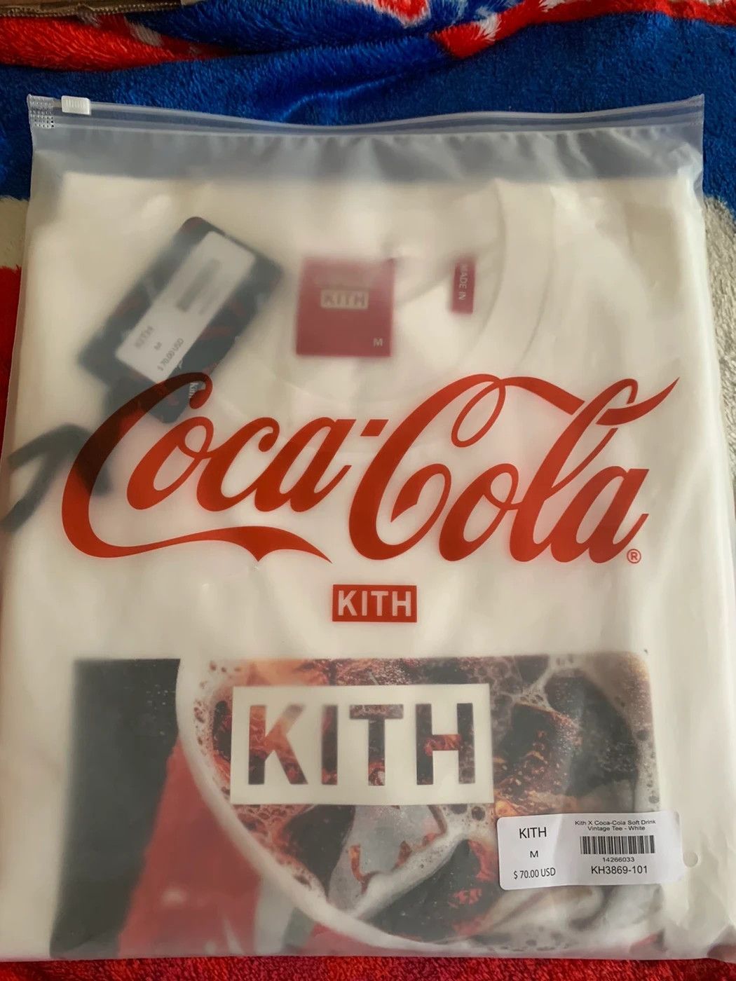 image of Coca Cola x Kith Coca-Cola Soft Drink White Vintage Tee Size M, Men's