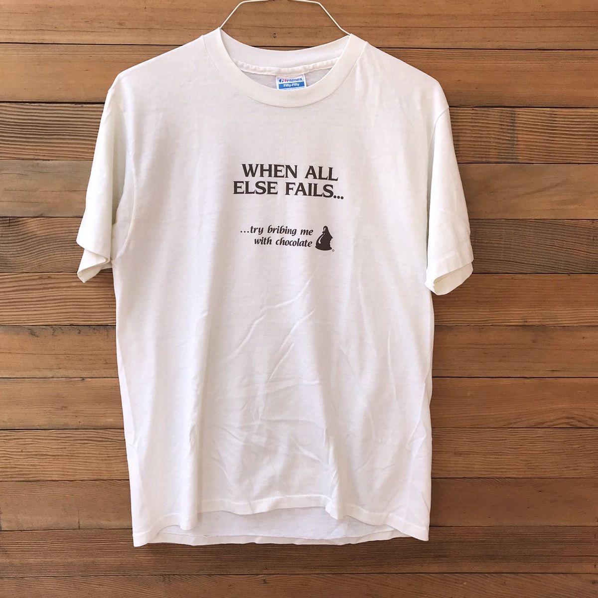 Hanes × Vintage Vintage Hanes Single Stitch T-shirt Size US XL / EU 56 / 4 - 1 Thumbnail