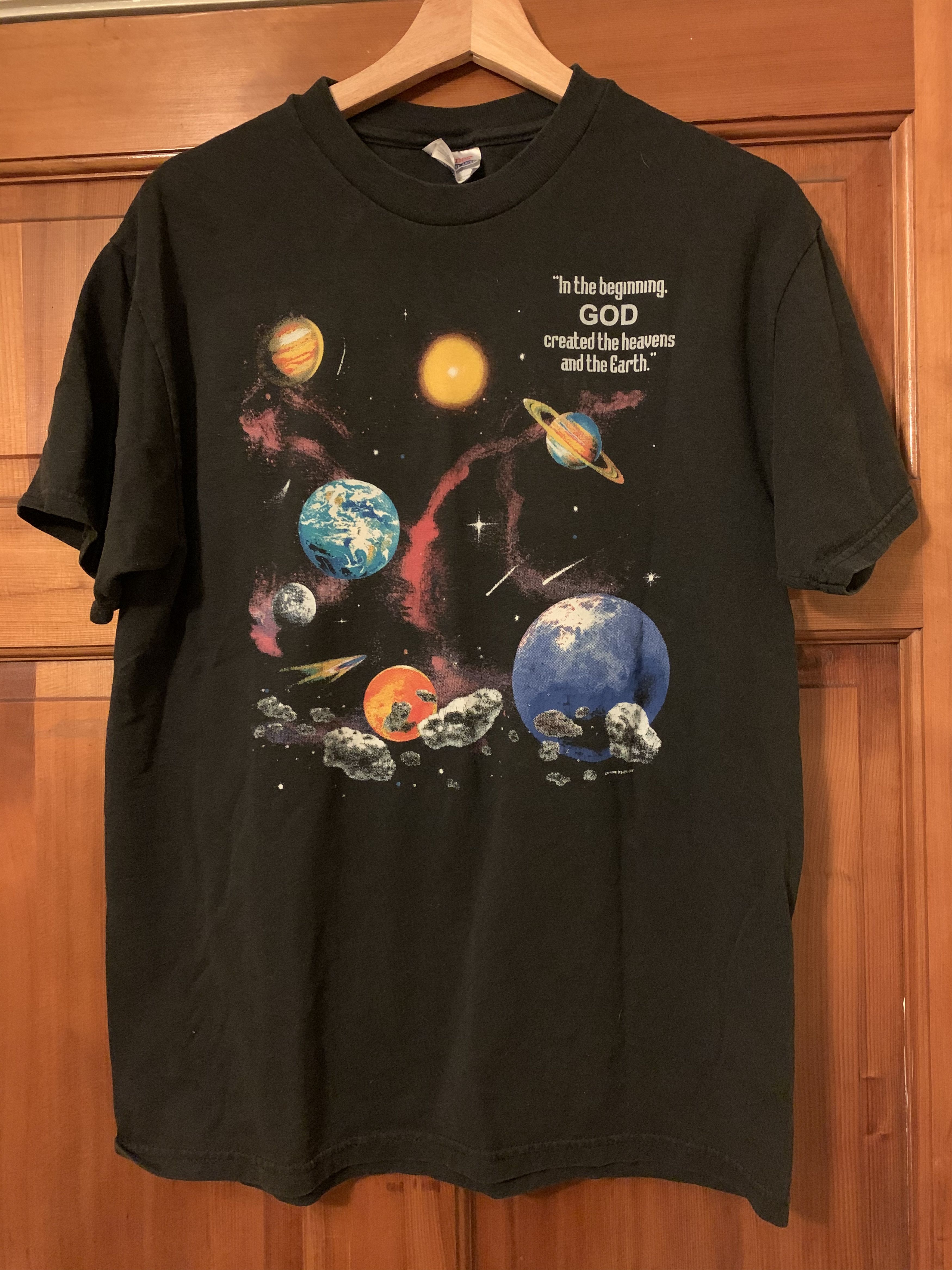 Vintage RARE* Vintage Outer Space God Heavens Earth Religious Shirt Size US M / EU 48-50 / 2 - 1 Thumbnail