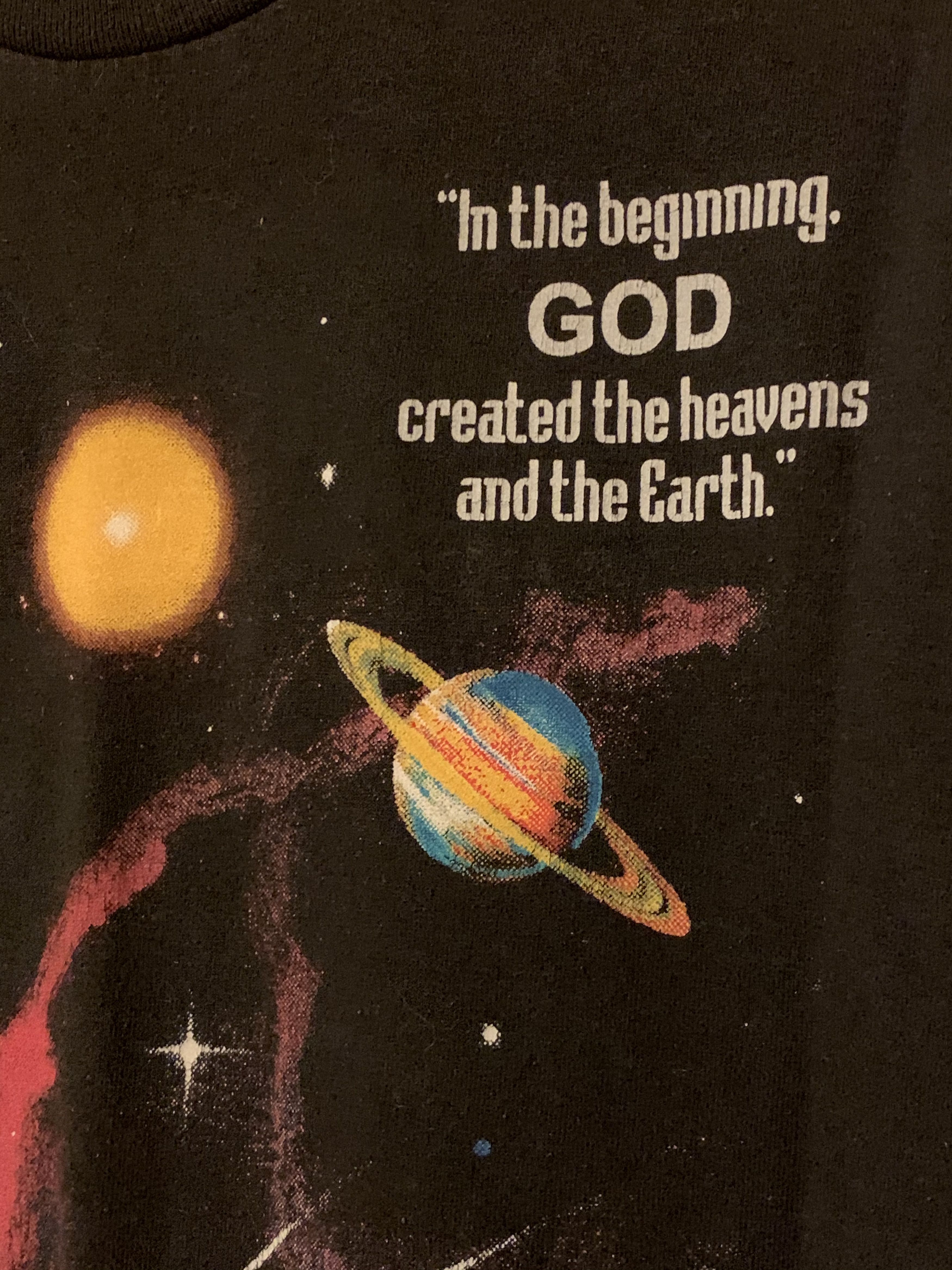 Vintage RARE* Vintage Outer Space God Heavens Earth Religious Shirt Size US M / EU 48-50 / 2 - 2 Thumbnail