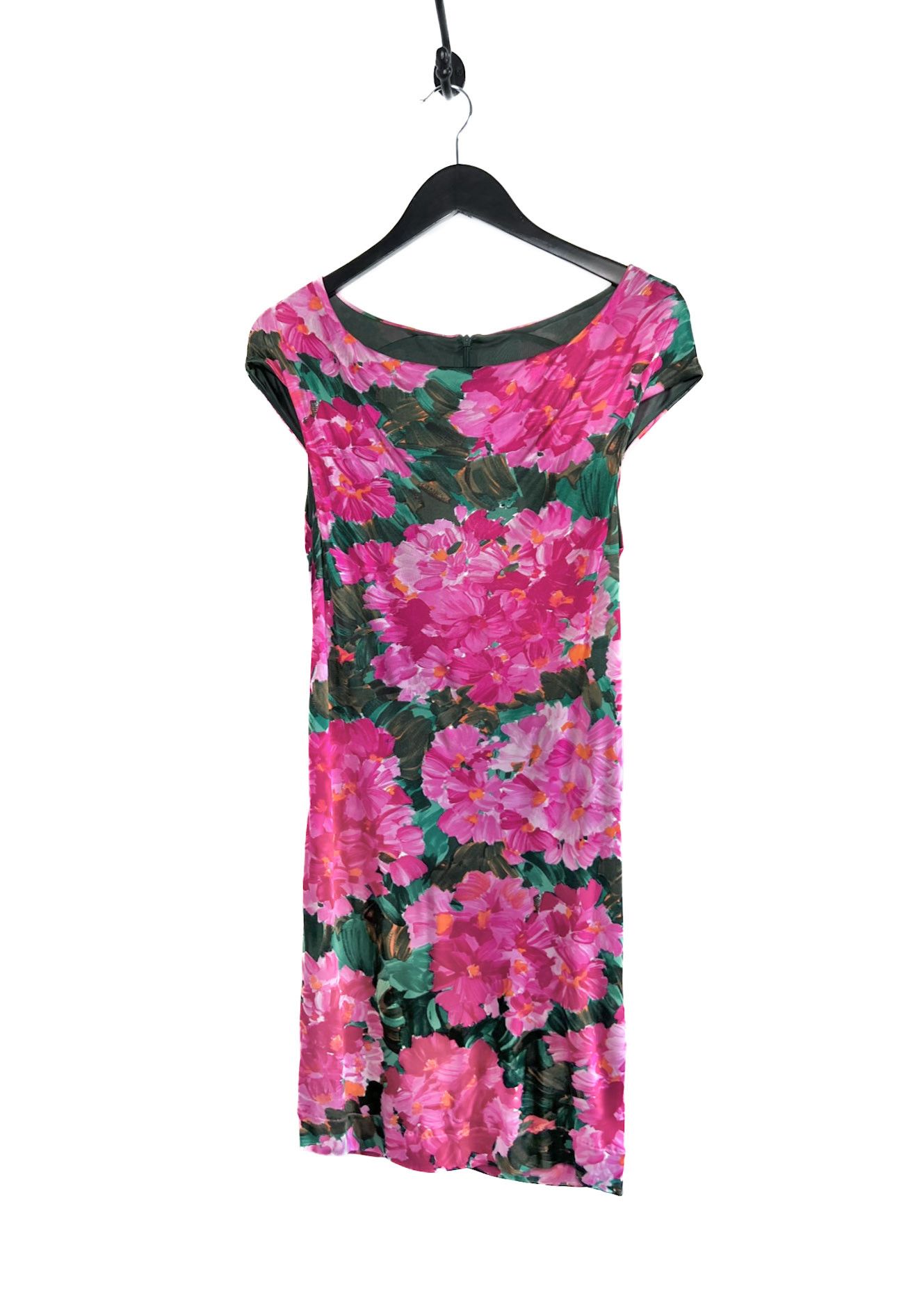 Balenciaga Balenciaga 2008 Pink Floral Print Dress Size S / US 4 / IT 40 - 1 Thumbnail