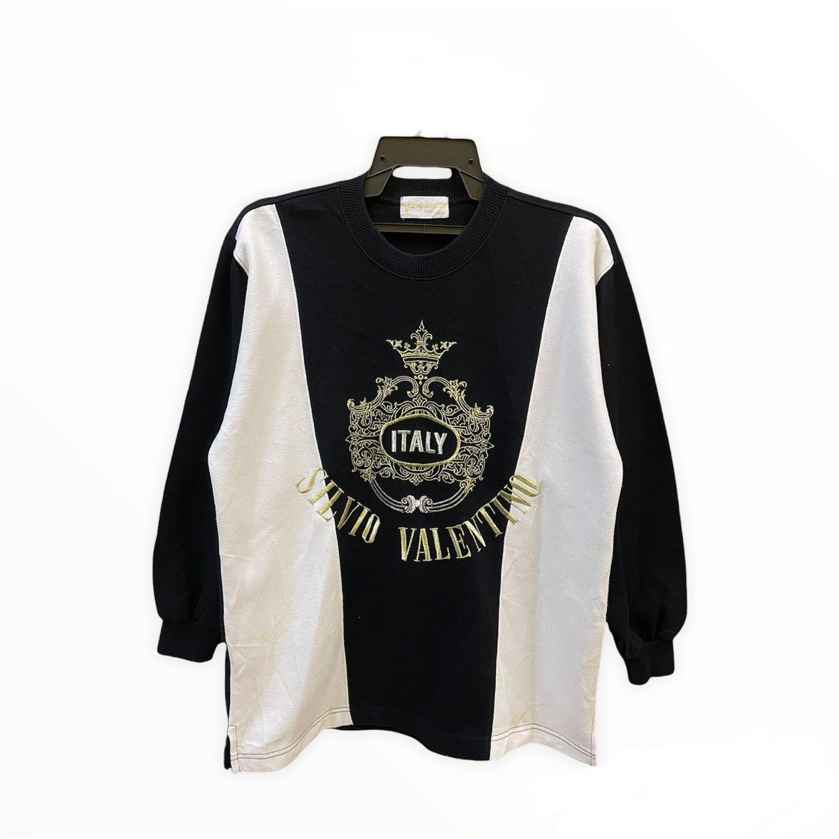 Japanese Brand × Vintage Vintage SILVIO VALENTINO Italy Big Logo Pullover Sweatshirt Size US M / EU 48-50 / 2 - 1 Thumbnail