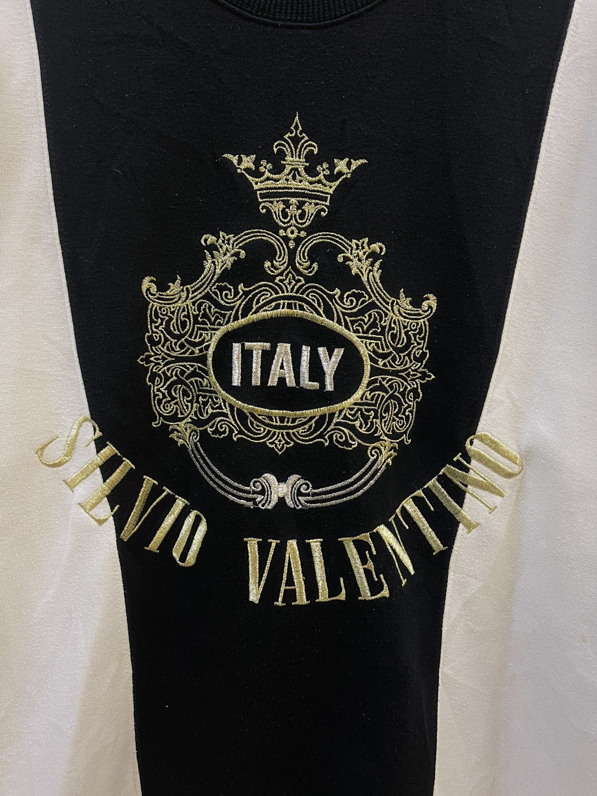 Japanese Brand × Vintage Vintage SILVIO VALENTINO Italy Big Logo Pullover Sweatshirt Size US M / EU 48-50 / 2 - 2 Thumbnail