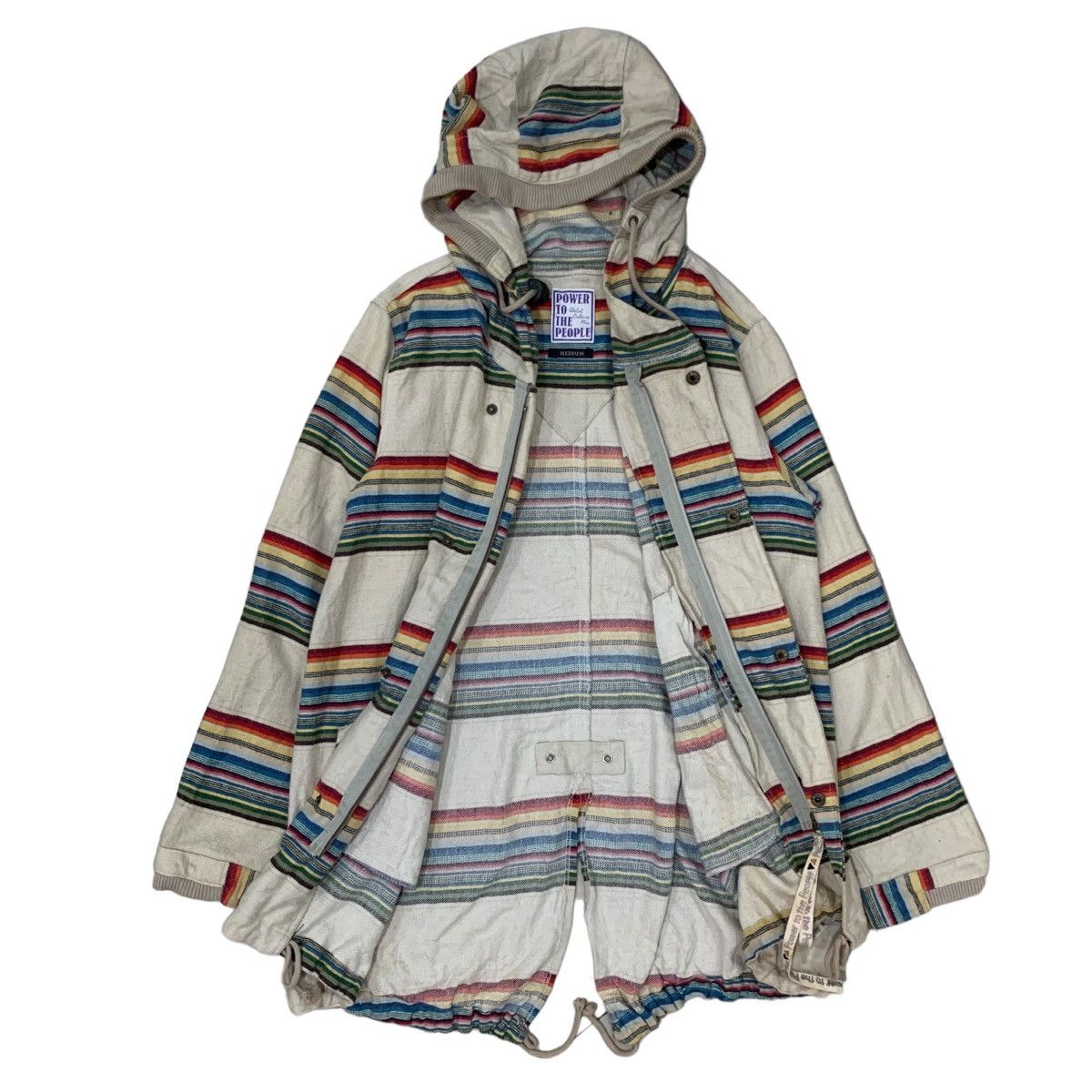 Japanese Brand × Vintage Vintage Power To The People Fishtail Hoodie Jacket Size US M / EU 48-50 / 2 - 3 Thumbnail