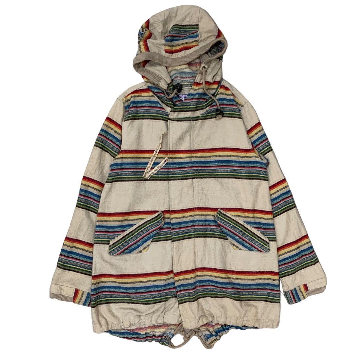 Japanese Brand × Vintage Vintage Power To The People Fishtail Hoodie Jacket Size US M / EU 48-50 / 2 - 1 Thumbnail