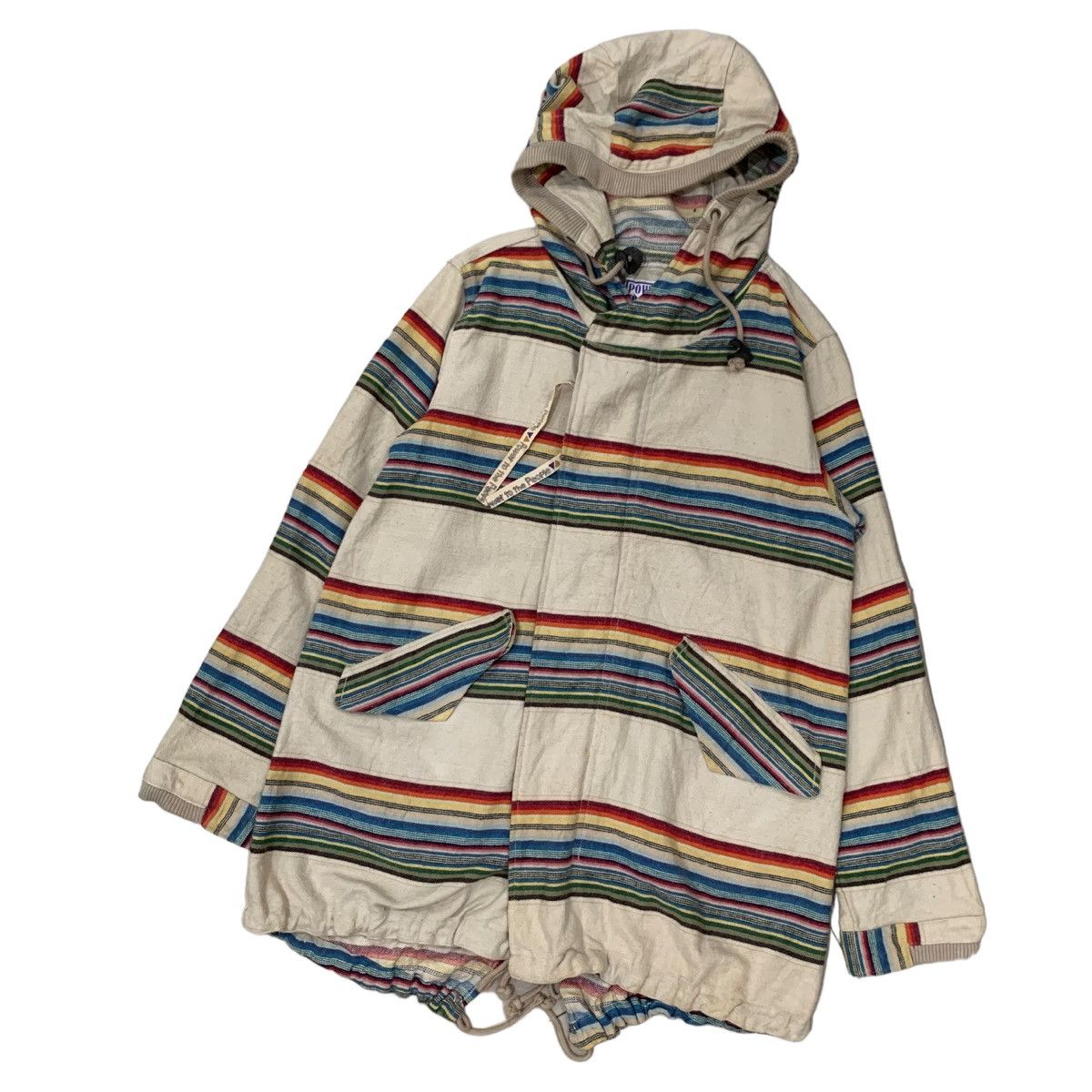 Japanese Brand × Vintage Vintage Power To The People Fishtail Hoodie Jacket Size US M / EU 48-50 / 2 - 4 Thumbnail