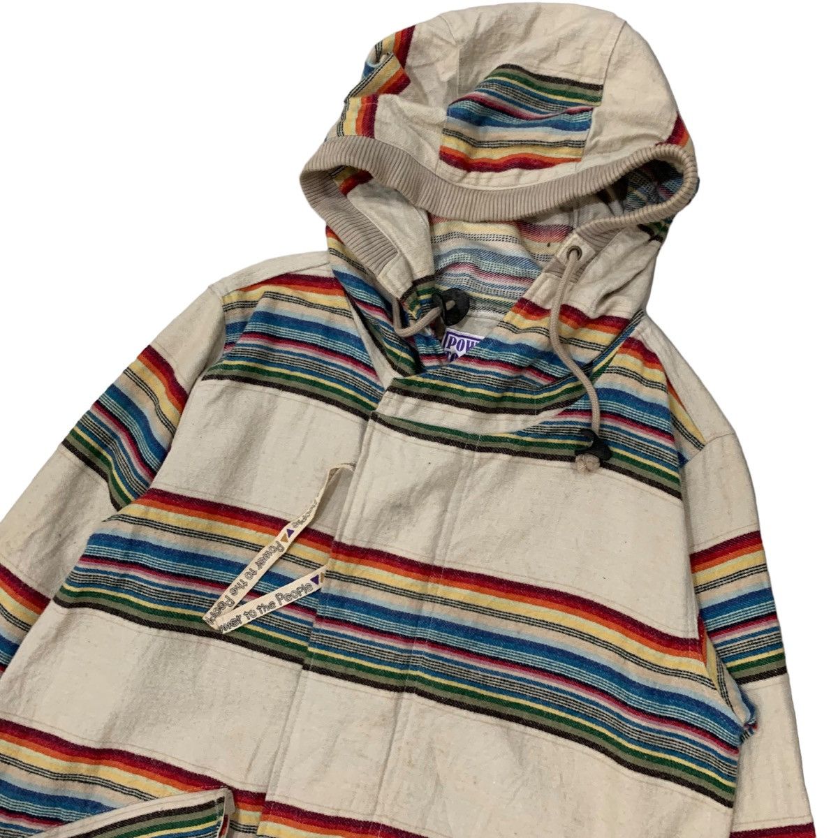 Japanese Brand × Vintage Vintage Power To The People Fishtail Hoodie Jacket Size US M / EU 48-50 / 2 - 5 Thumbnail