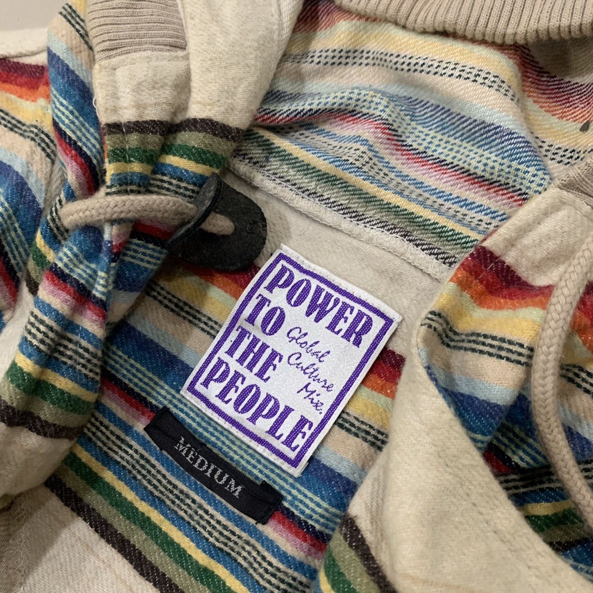Japanese Brand × Vintage Vintage Power To The People Fishtail Hoodie Jacket Size US M / EU 48-50 / 2 - 9 Thumbnail