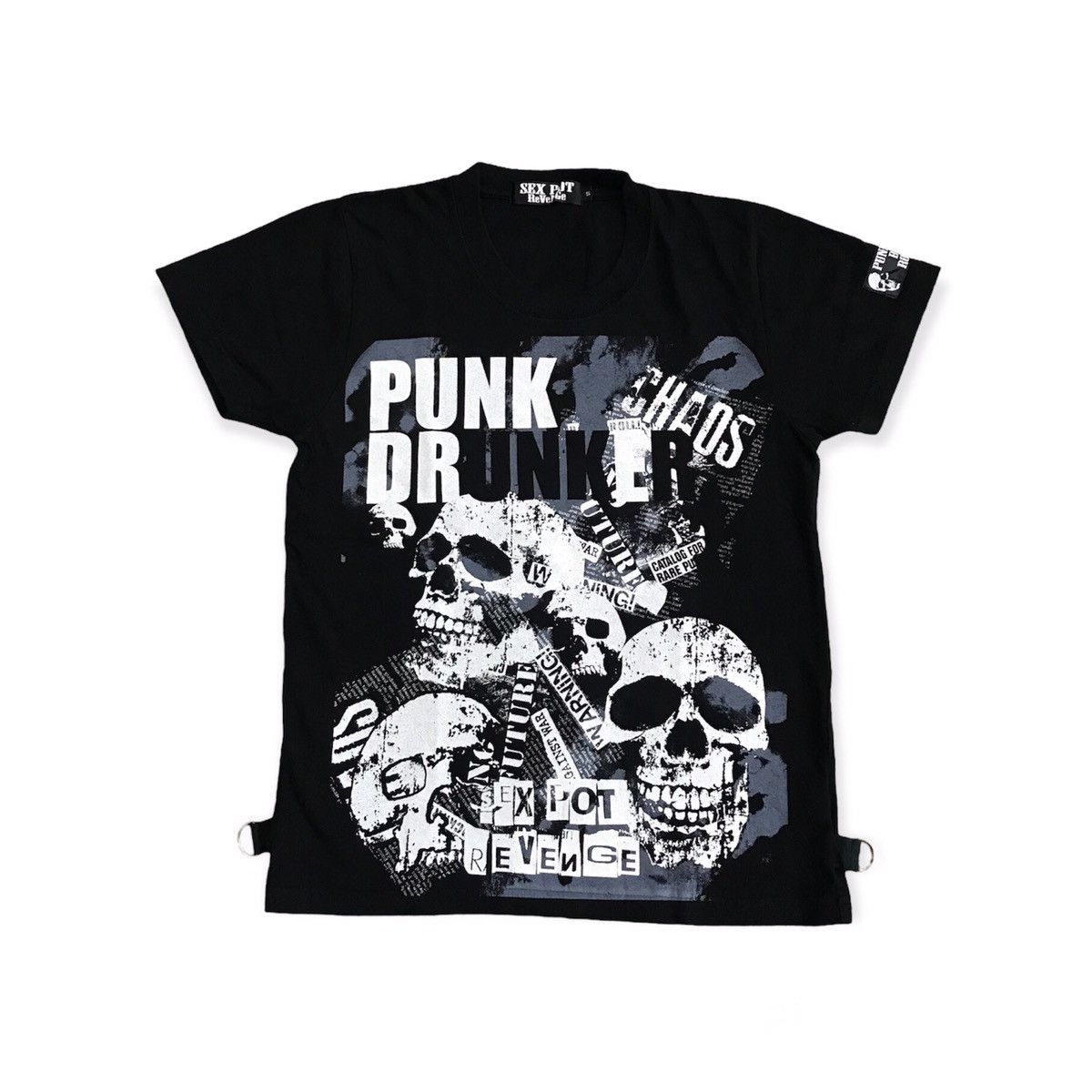 image of Hysteric Glamour Sex Pot Revenge Punk Seditionaries Design Skull in Black, Women's (Size Small)