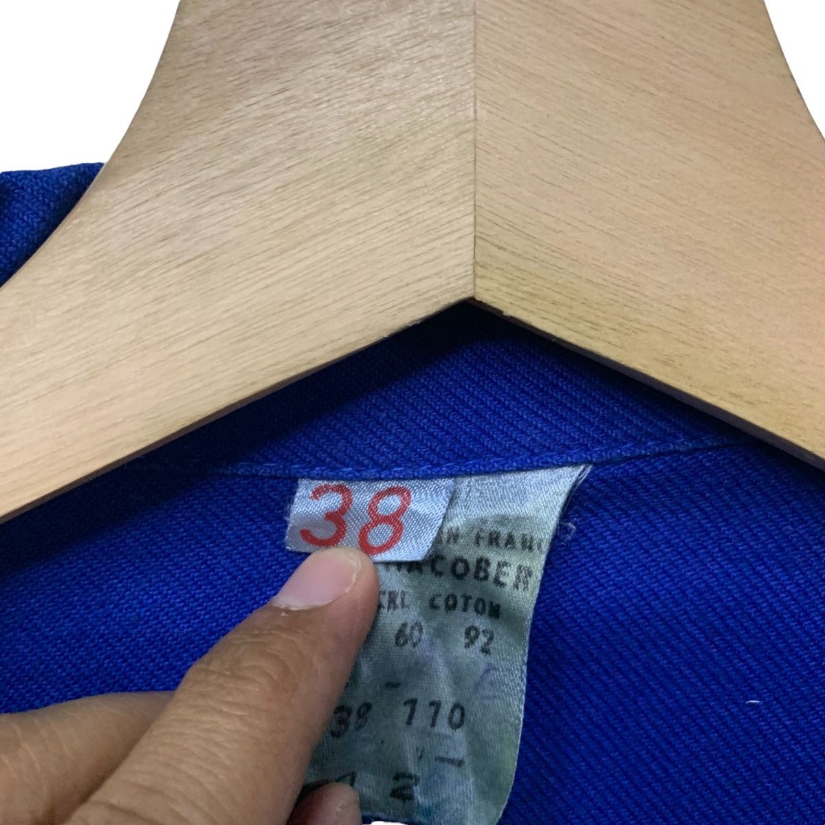 Le Laboureur Vintage French Workwear Long Parka Blue Work Jacket Size US XS / EU 42 / 0 - 11 Thumbnail