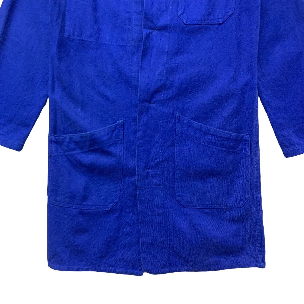 Le Laboureur Vintage French Workwear Long Parka Blue Work Jacket Size US XS / EU 42 / 0 - 4 Thumbnail