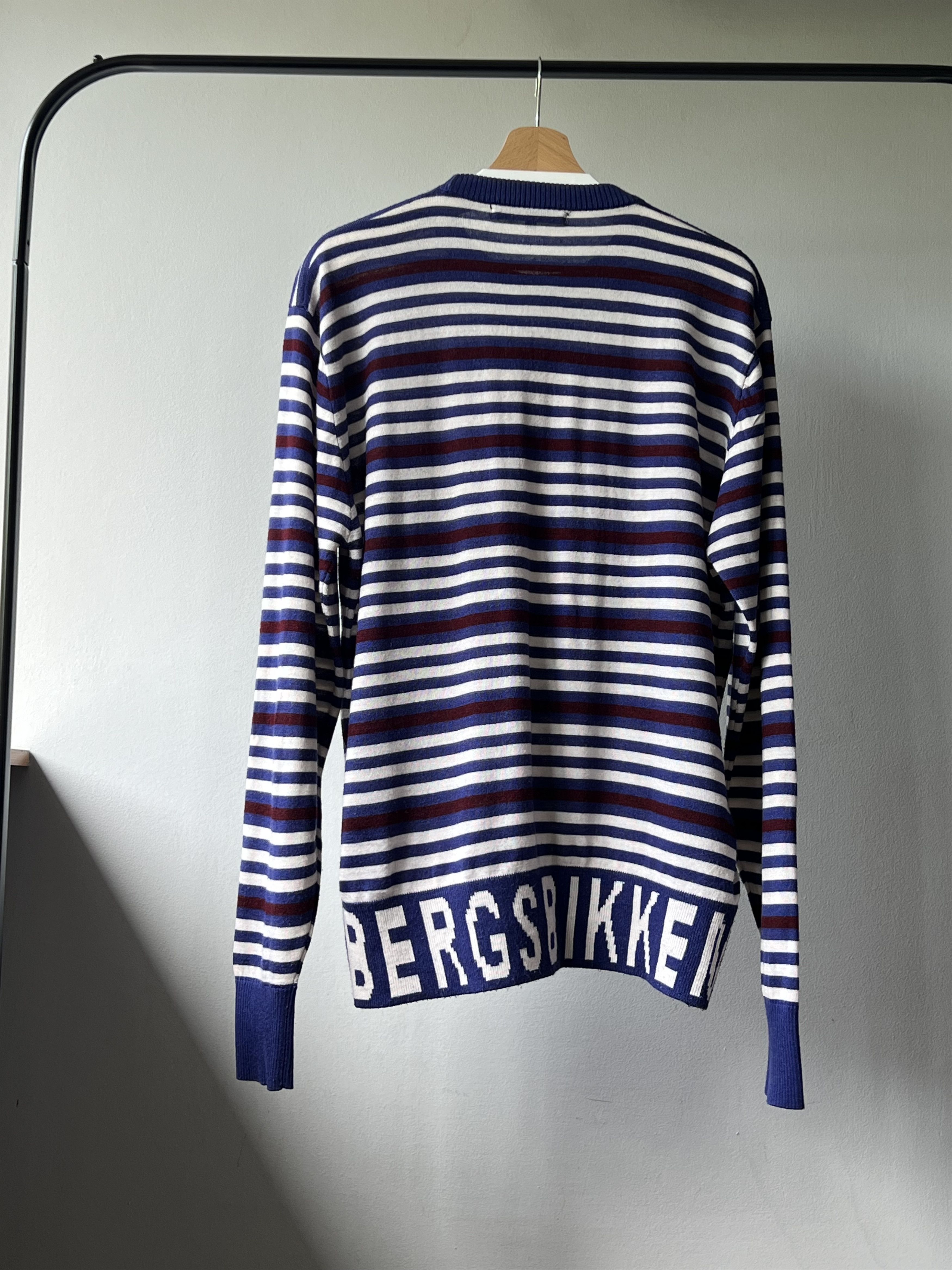 Vintage Vintage Dirk Bikkembergs Striped Archived Crewneck Sweater Size US L / EU 52-54 / 3 - 2 Preview