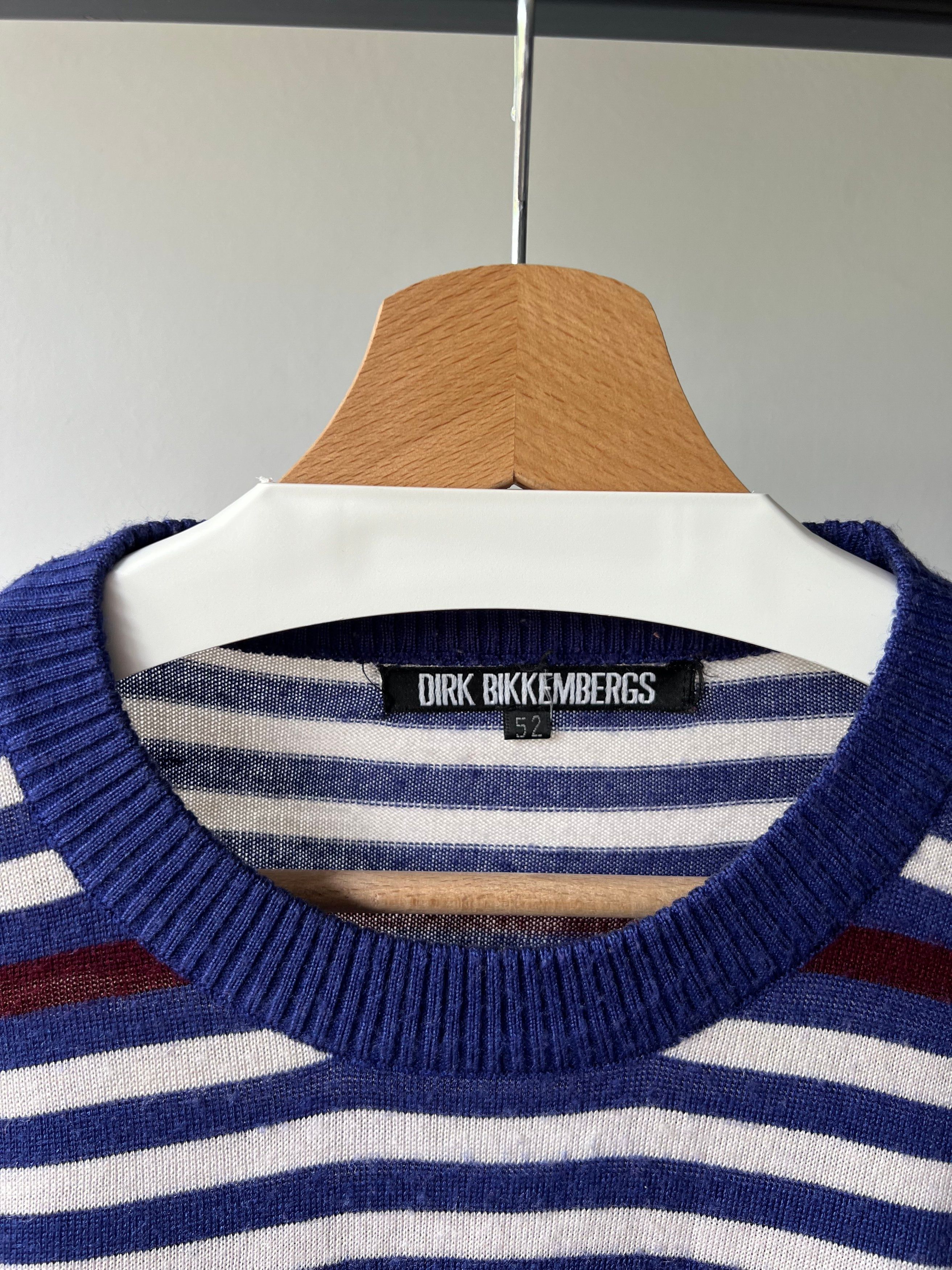 Vintage Vintage Dirk Bikkembergs Striped Archived Crewneck Sweater Size US L / EU 52-54 / 3 - 6 Thumbnail