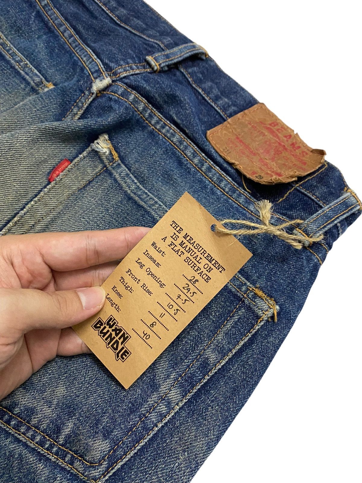 Beams Plus × Japanese Brand Beams Tokyo 211 Distressed Jeans Every Garment Guaranteed Size US 28 / EU 44 - 5 Thumbnail