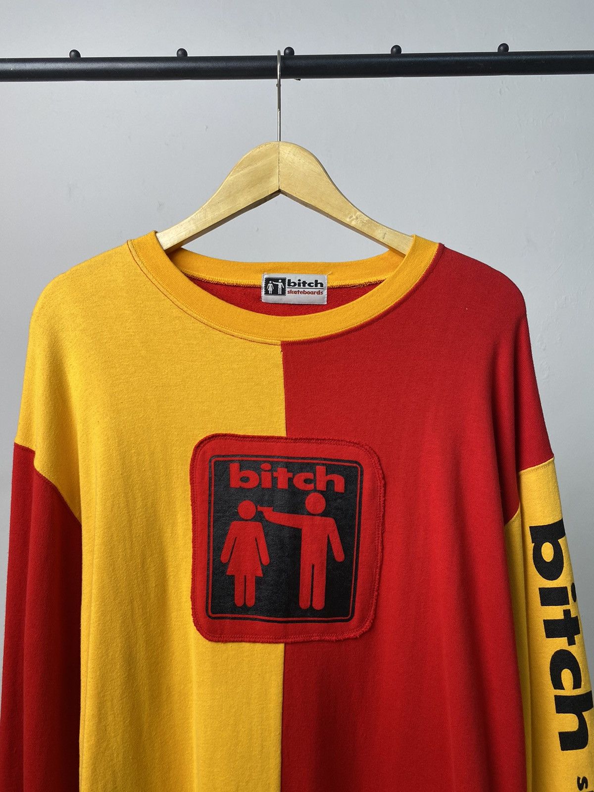Girl Skateboards Bitch Sweatshirt Vintage Two Tone Size US XL / EU 56 / 4 - 6 Thumbnail