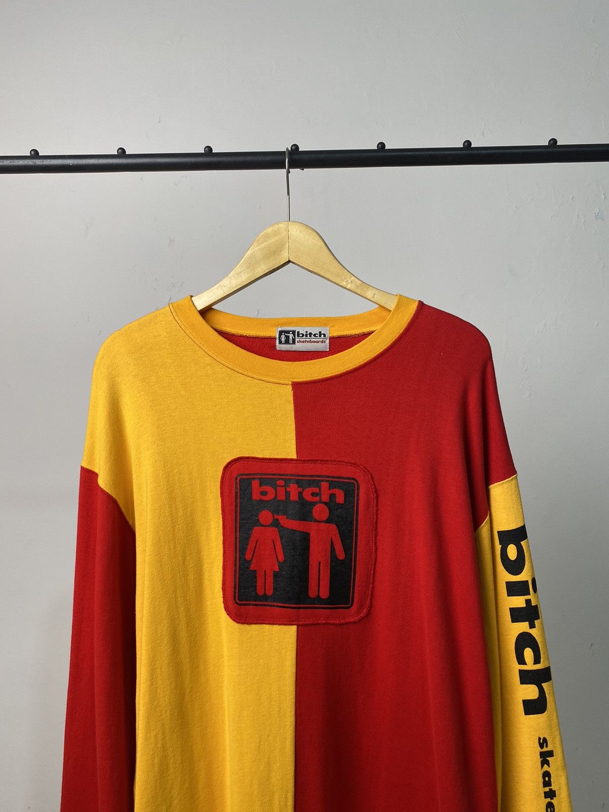 Girl Skateboards Bitch Sweatshirt Vintage Two Tone Size US XL / EU 56 / 4 - 14 Thumbnail