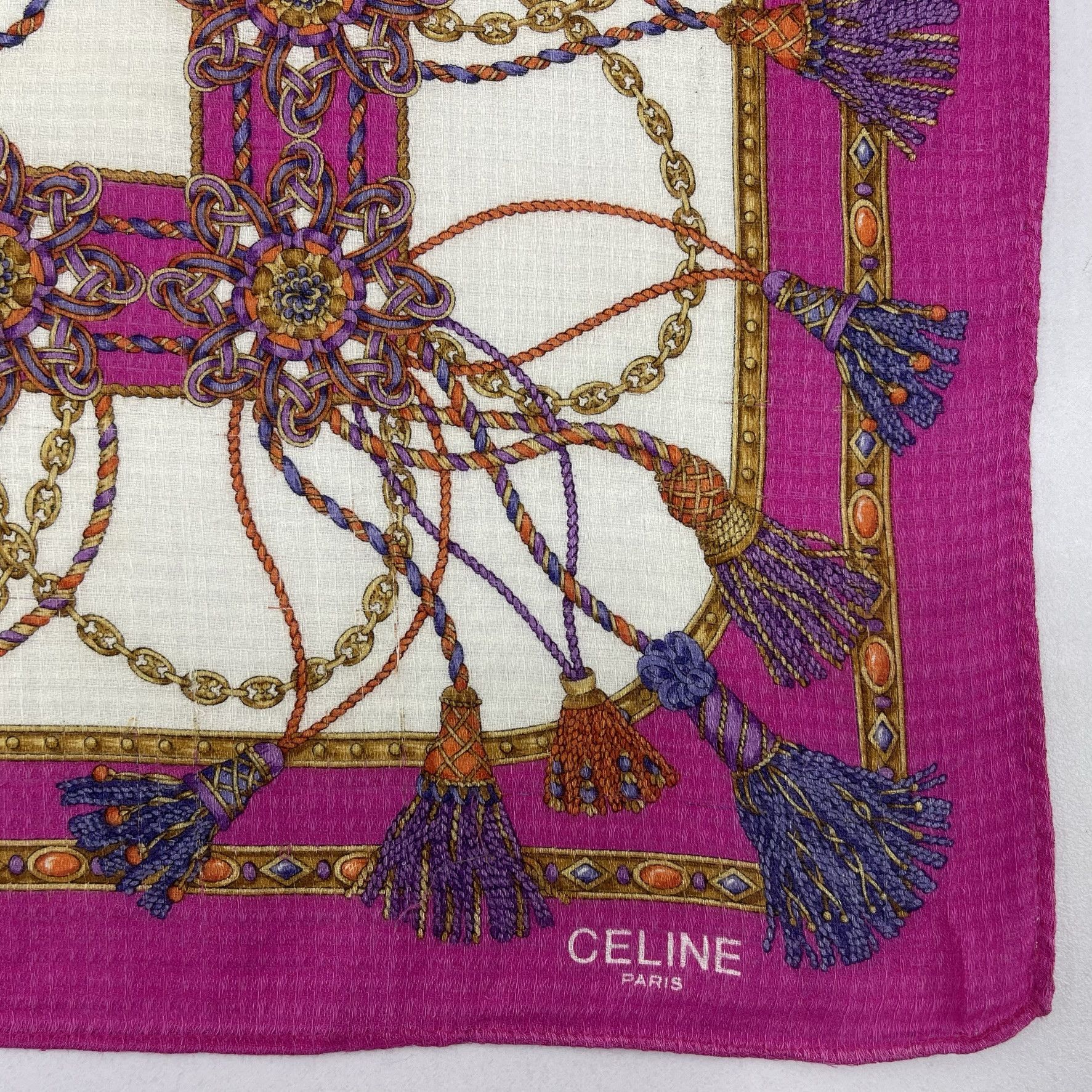Celine Vintage Celine Headscarf Neckerchief Handkerchief- 4110 Size ONE SIZE - 7 Thumbnail