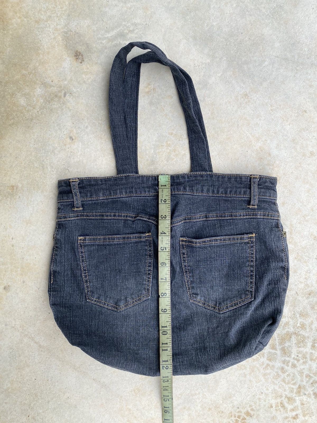 Japanese Brand Vintage Custom Sukajan Reversible Denim Tote Bag Size ONE SIZE - 11 Thumbnail