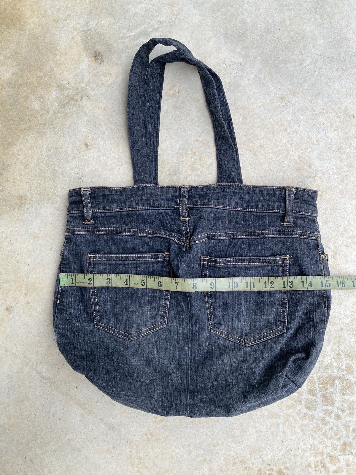 Japanese Brand Vintage Custom Sukajan Reversible Denim Tote Bag Size ONE SIZE - 12 Thumbnail