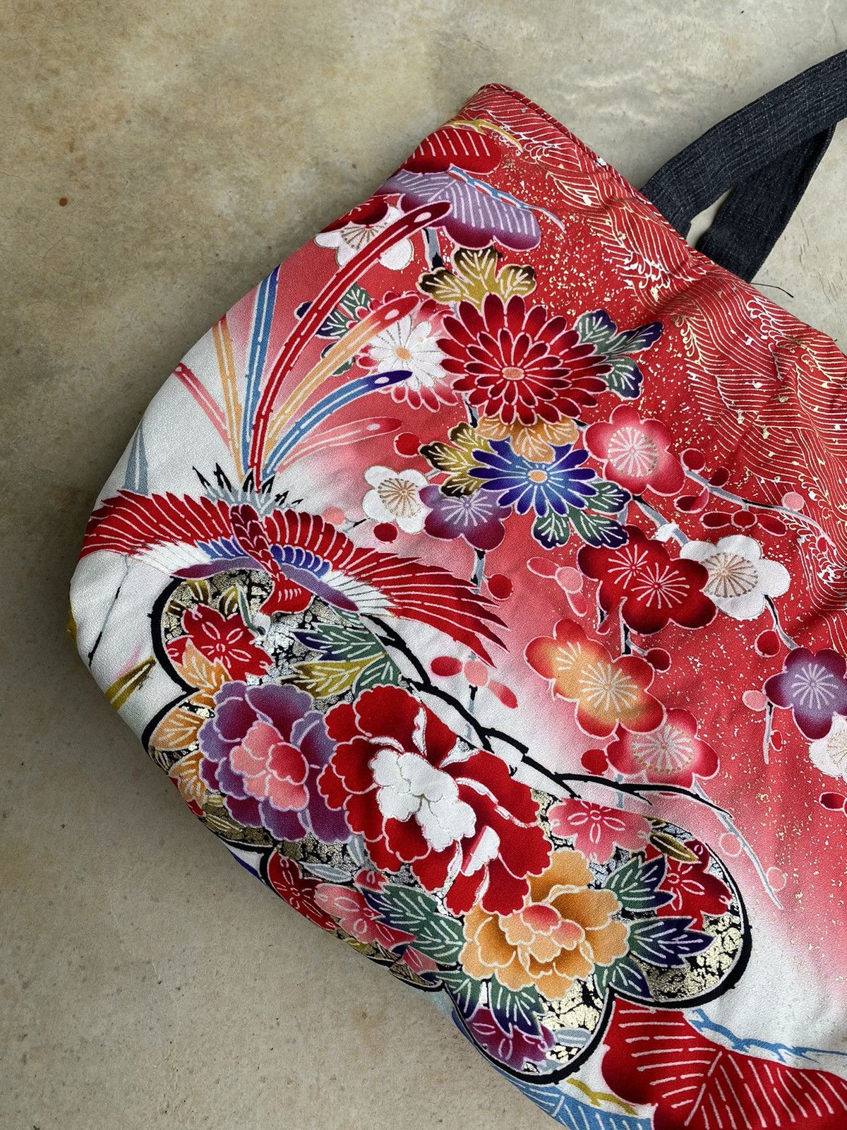Japanese Brand Vintage Custom Sukajan Reversible Denim Tote Bag Size ONE SIZE - 4 Thumbnail