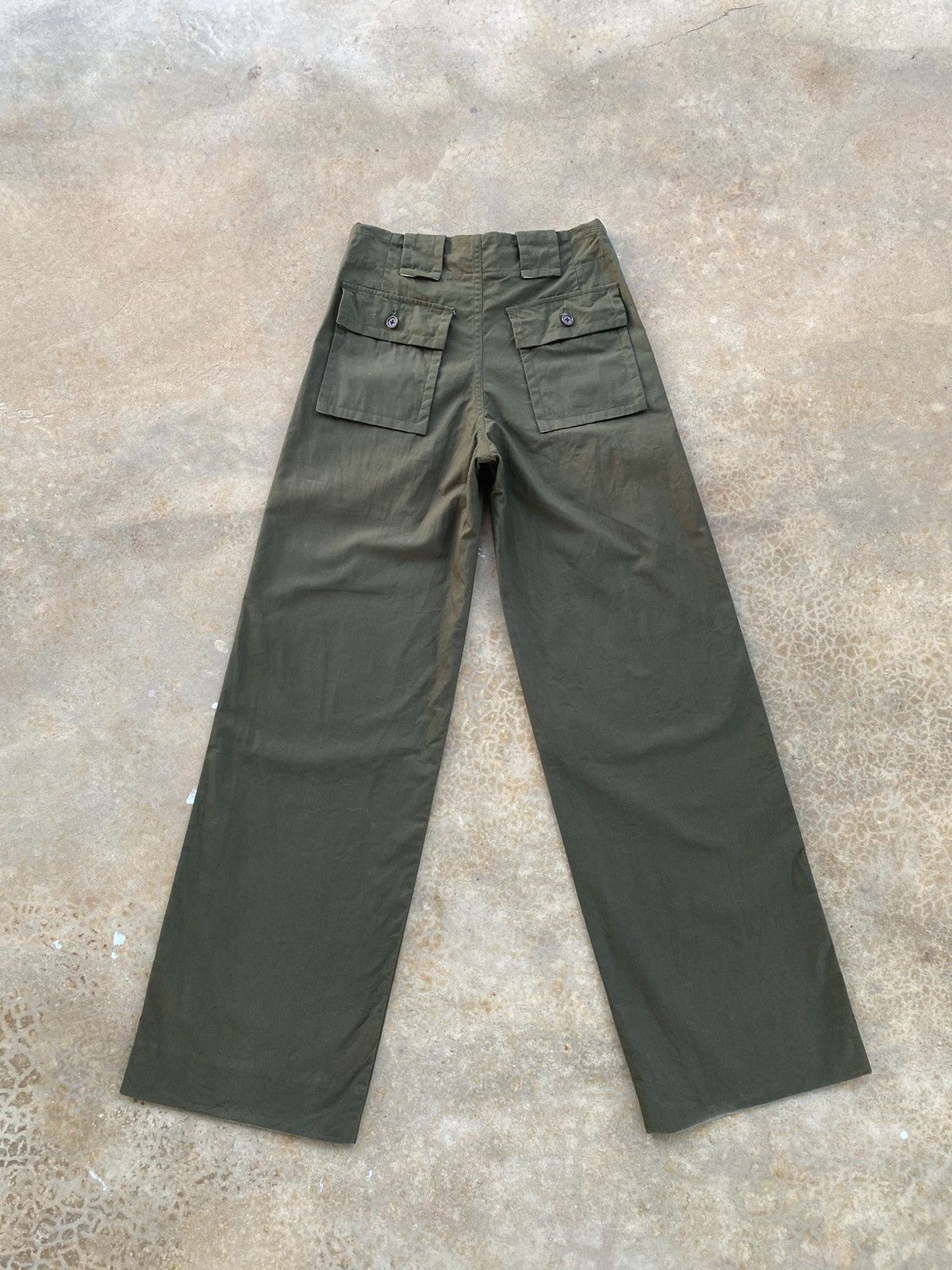 Japanese Brand Vintage Airlogette Wide Leg Bush Pants Size 28" / US 6 / IT 42 - 2 Thumbnail