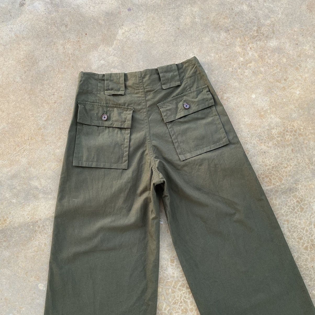 Japanese Brand Vintage Airlogette Wide Leg Bush Pants Size 28" / US 6 / IT 42 - 6 Thumbnail