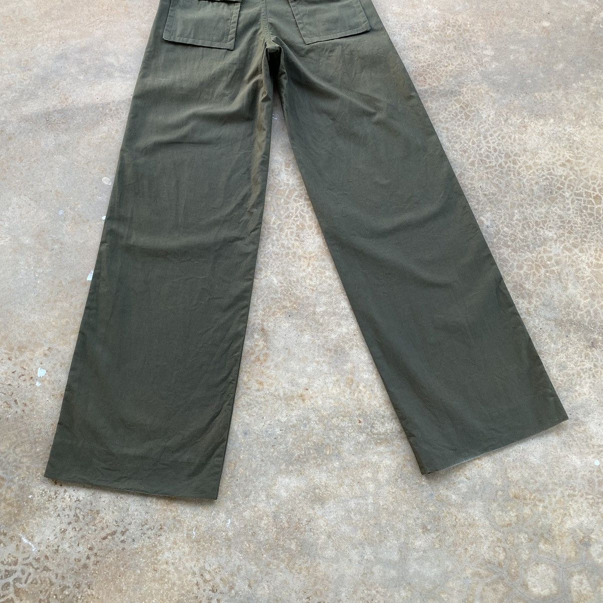 Japanese Brand Vintage Airlogette Wide Leg Bush Pants Size 28" / US 6 / IT 42 - 3 Thumbnail